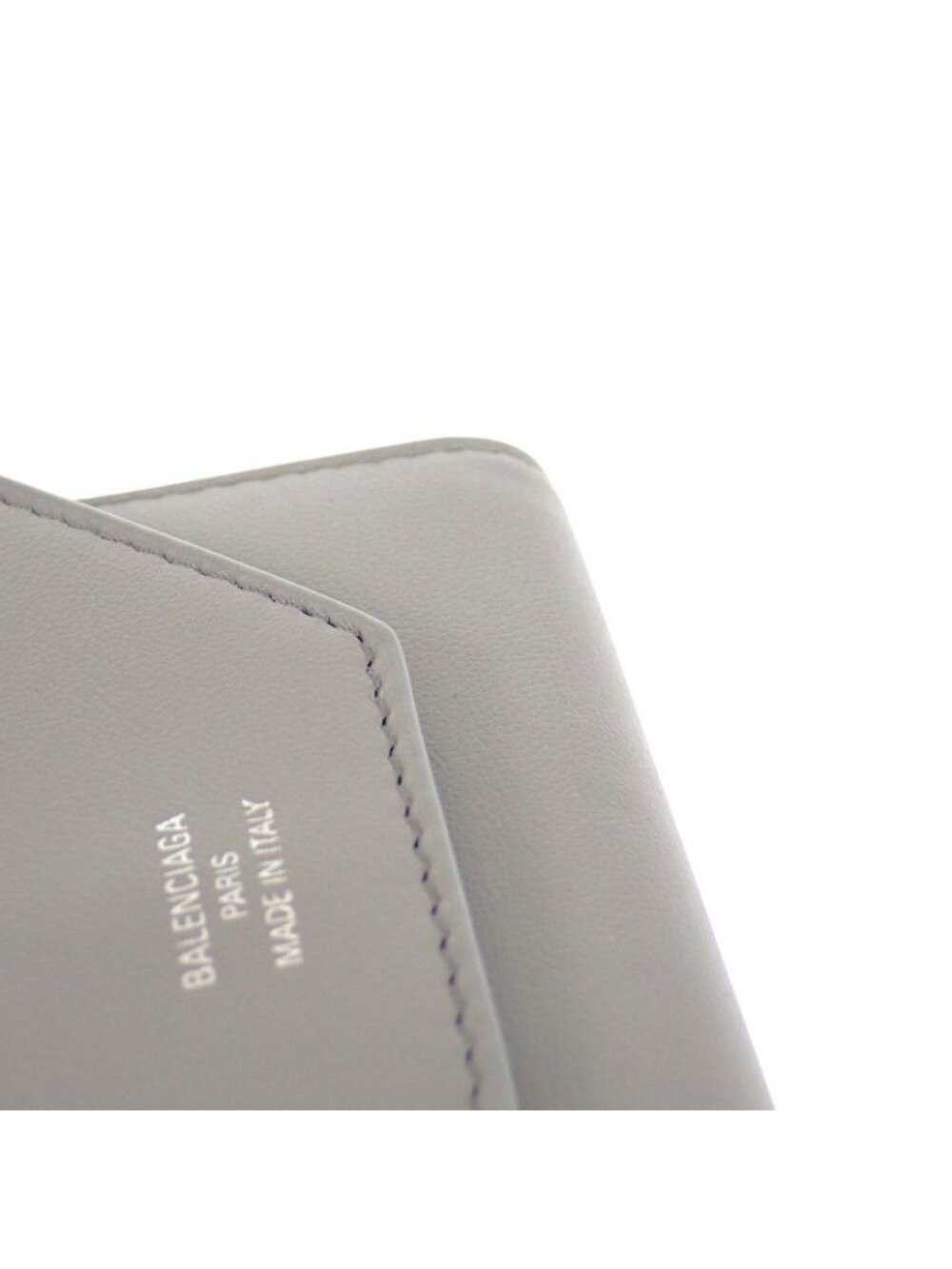 Balenciaga Envelope Mini Wallet Trifold Calf Gray Blue Silver - Picture 15 of 15